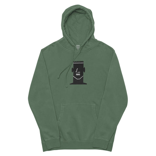 Unisex Embroidered pigment-dyed hoodie
