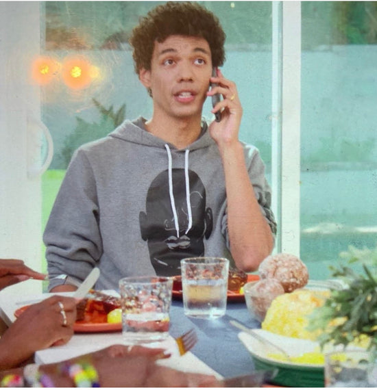 Black Man Hoodie worn on Netflix Astronomy Club (For The Culture) Episode produced by Kenya Barris