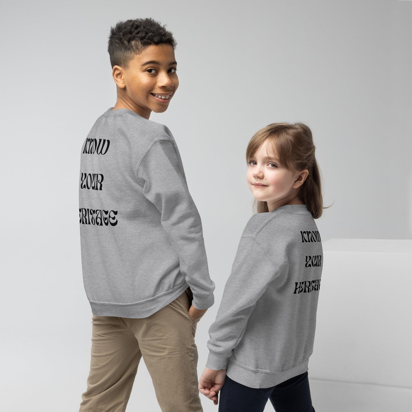 Know Your Heritage Youth crewneck sweatshirt